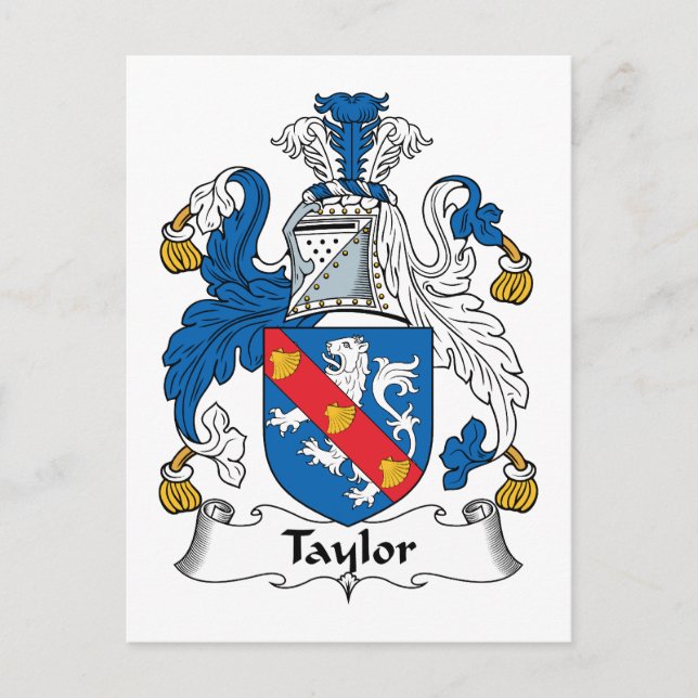 Taylor Family Crest Postcard (Front)