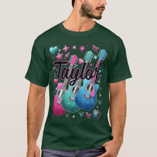 Taylor First Name I Loveaylor Girl Groovy 80s Vint T-Shirt
