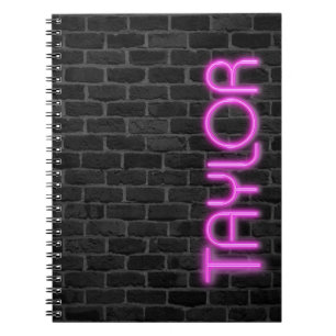 TAYLOR In PINK Neon Lights  Notebook