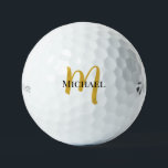 Taylor Made TP5 12 Pack Golf Balls Gold Monogram<br><div class="desc">Trendy Gold Colour Monogram Elegant Modern Trendy Template Outdoor Sports Equipment Golf Ball / 12 Pack Taylor Made TP5 Golf Balls.</div>