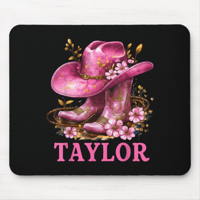 Taylor Outfit Cowgirl Boots Youth Women Teen Girls Mouse Mat (Front)