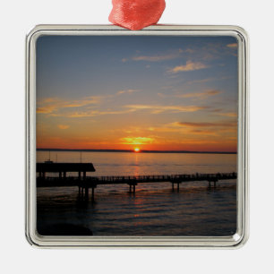 Taylor Street Dock Sunset Metal Tree Decoration