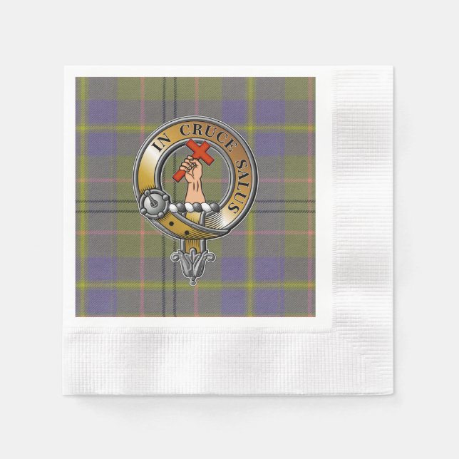 Taylor Tartan & Badge Napkin (Front)