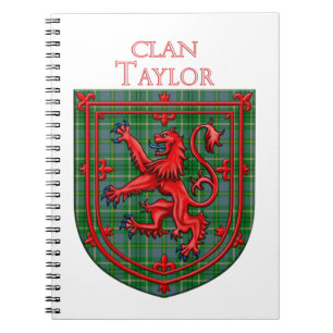 Taylor Tartan Scottish Plaid Lion Rampant Notebook