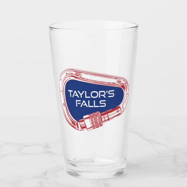 Taylor's Falls Minnesota Rock Climbing Carabiner Glass (Front)