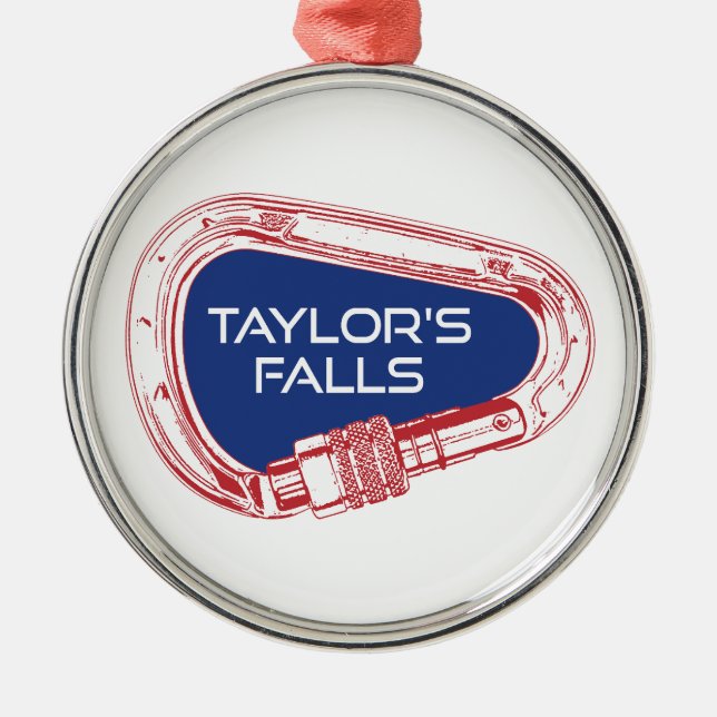 Taylor's Falls Minnesota Rock Climbing Carabiner Metal Tree Decoration (Front)