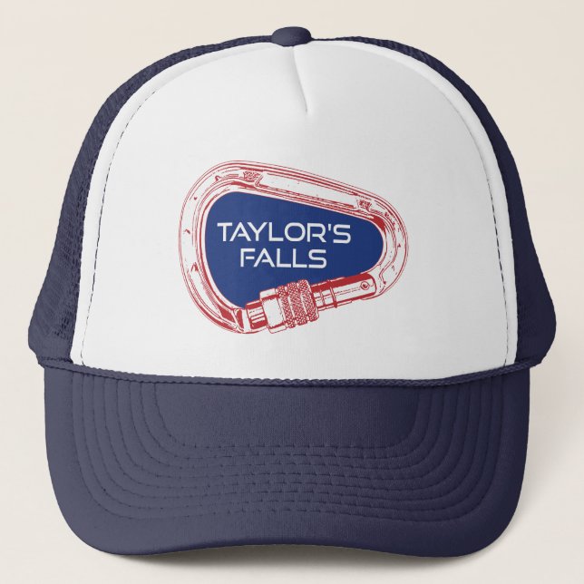 Taylor's Falls Minnesota Rock Climbing Carabiner Trucker Hat (Front)
