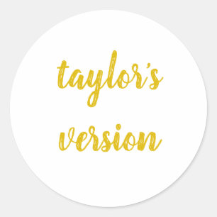 taylor's version classic round sticker