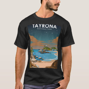 Tayrona National Park Coastal Beauty at Night  T-Shirt