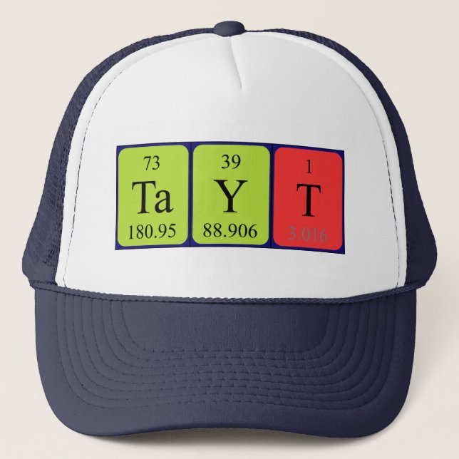 Tayt periodic table name hat (Front)