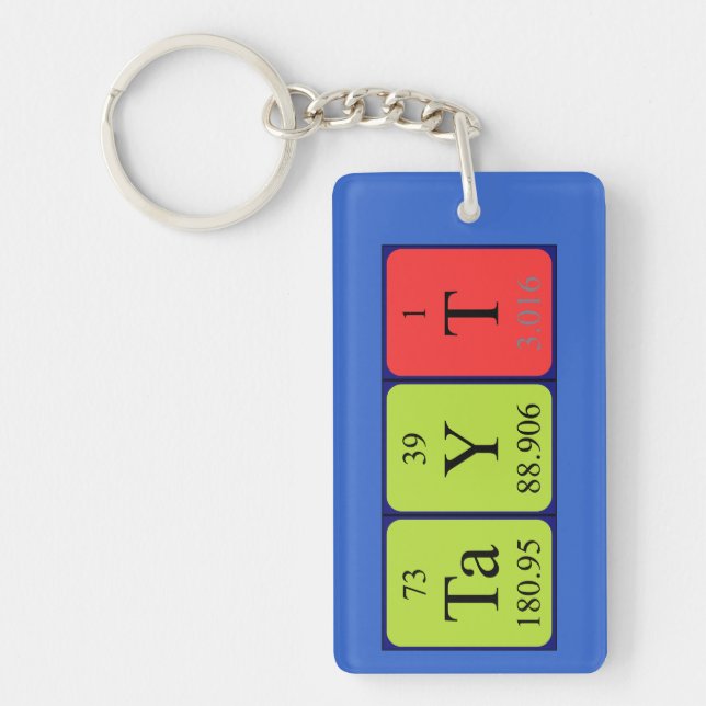 Tayt periodic table name keyring (Front)