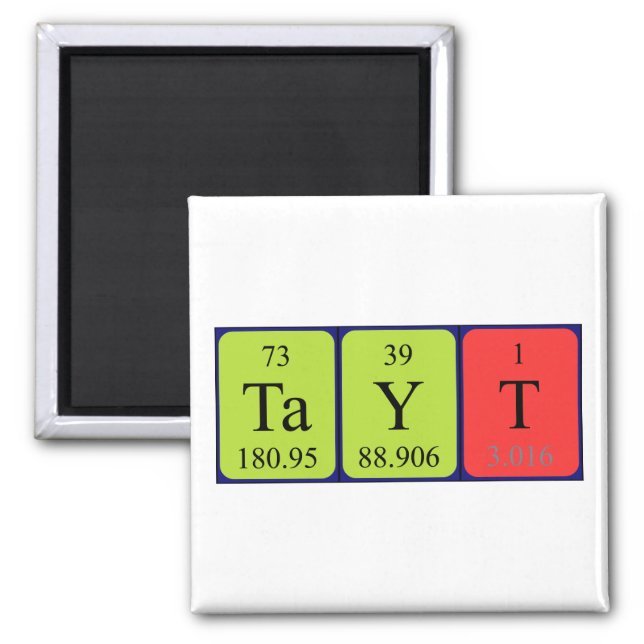 Tayt periodic table name magnet (Front)