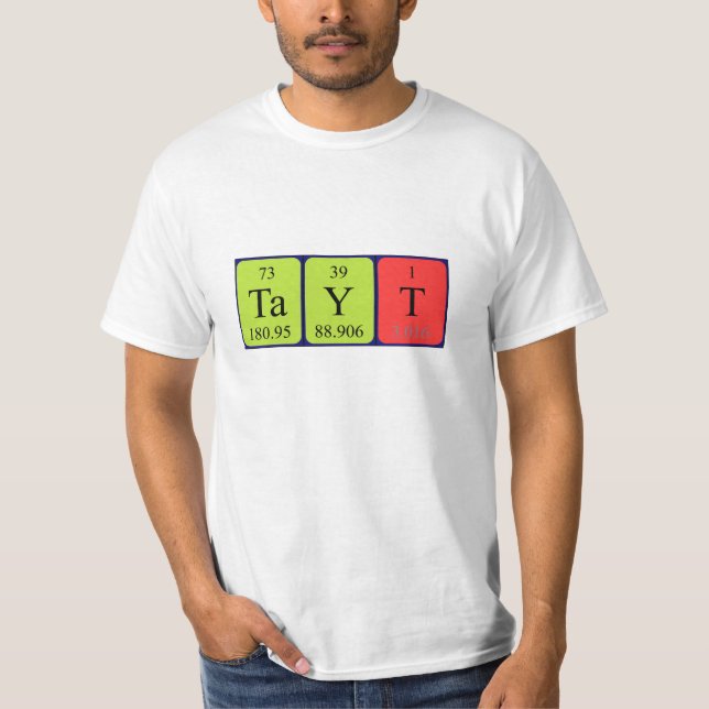 Tayt periodic table name shirt (Front)