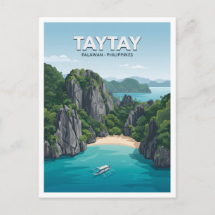 Taytay Bay Philippines Travel Gift Postcard