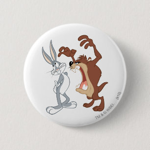TAZ™ and BUGS BUNNY™ Not Even Flinching - Color 6 Cm Round Badge