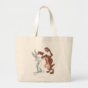 TAZ™ and BUGS BUNNY™ Not Even Flinching - Colour Large Tote Bag
