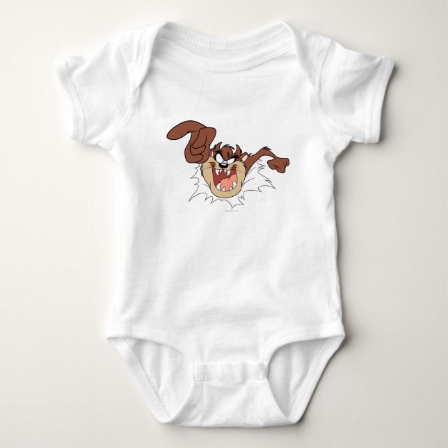 TAZ™ Bursting Through Page Baby Bodysuit (Front)