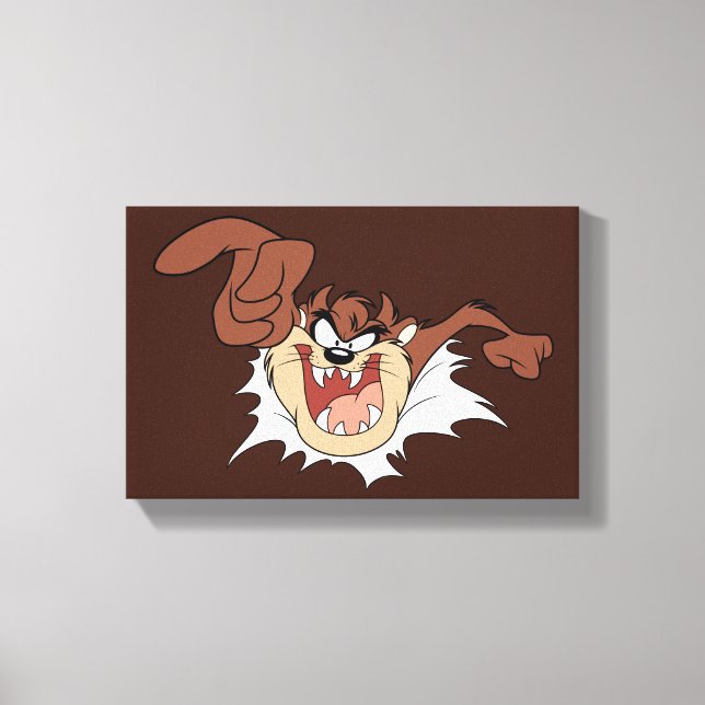 TAZ™ Bursting Through Page Canvas Print (Front)