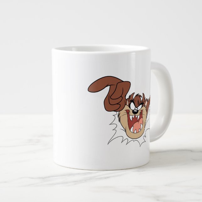TAZ™ Bursting Through Page Large Coffee Mug (Front Right)