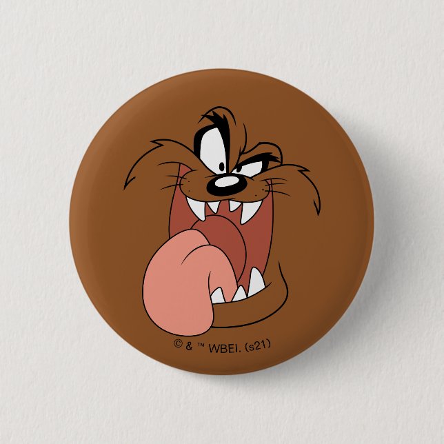 TAZ™ Crazy Smile 6 Cm Round Badge (Front)