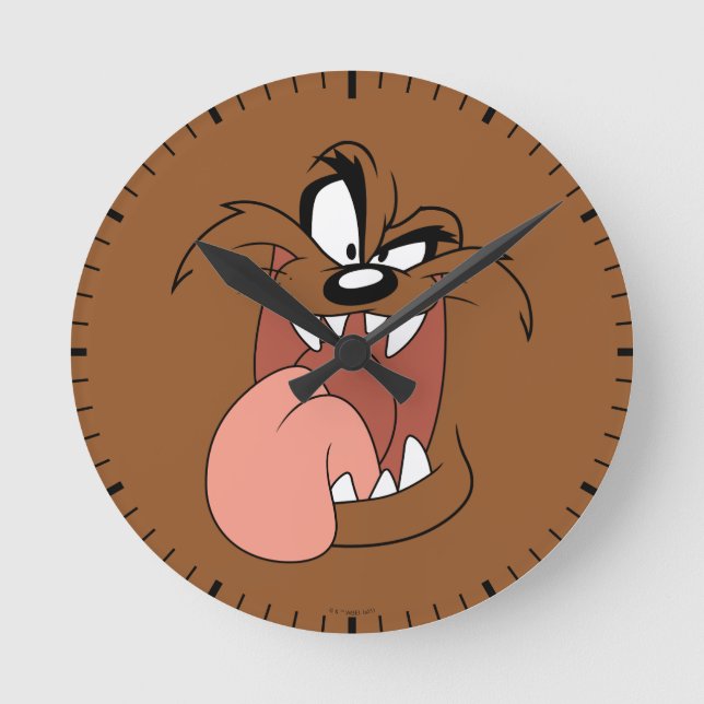 TAZ™ Crazy Smile Round Clock (Front)