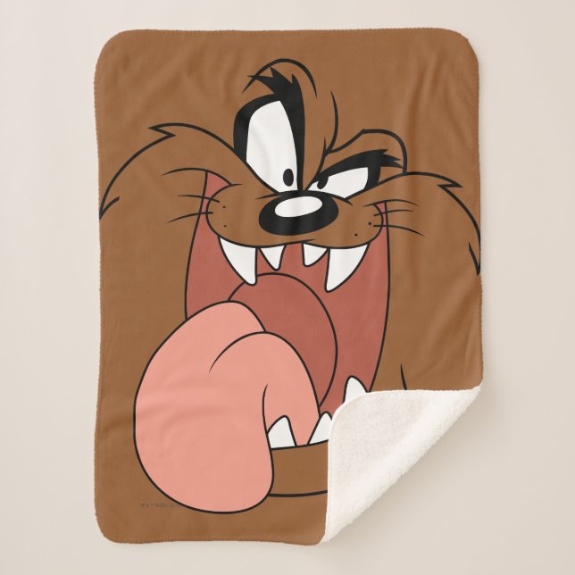 TAZ™ Crazy Smile Sherpa Blanket (Front)