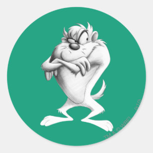TAZ™ Drawing Classic Round Sticker