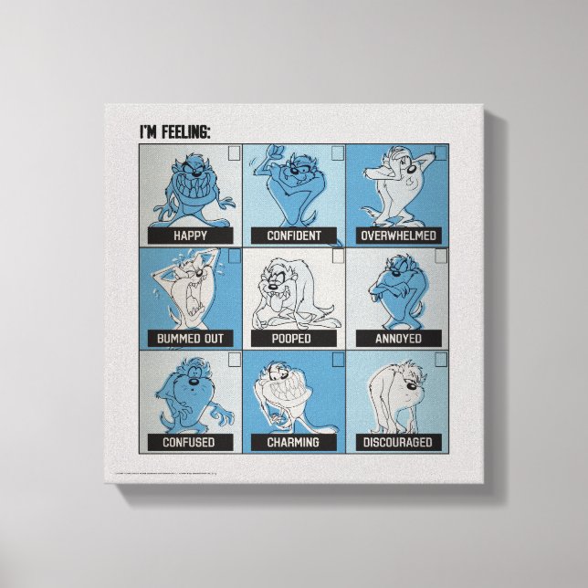 TAZ™ Emotion Checkbox Canvas Print (Front)