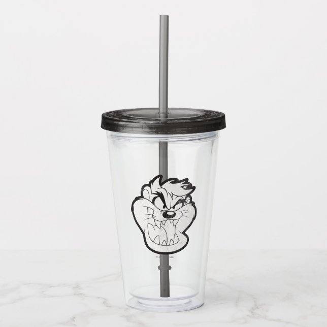 TAZ™ Evil Grin Badge Acrylic Tumbler (Front)
