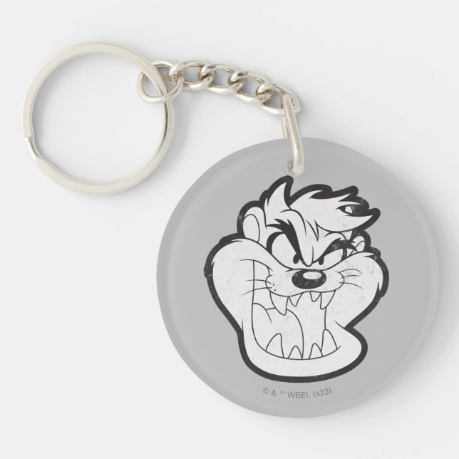 TAZ™ Evil Grin Badge Key Ring (Front)