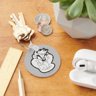 TAZ™ Evil Grin Badge Key Ring