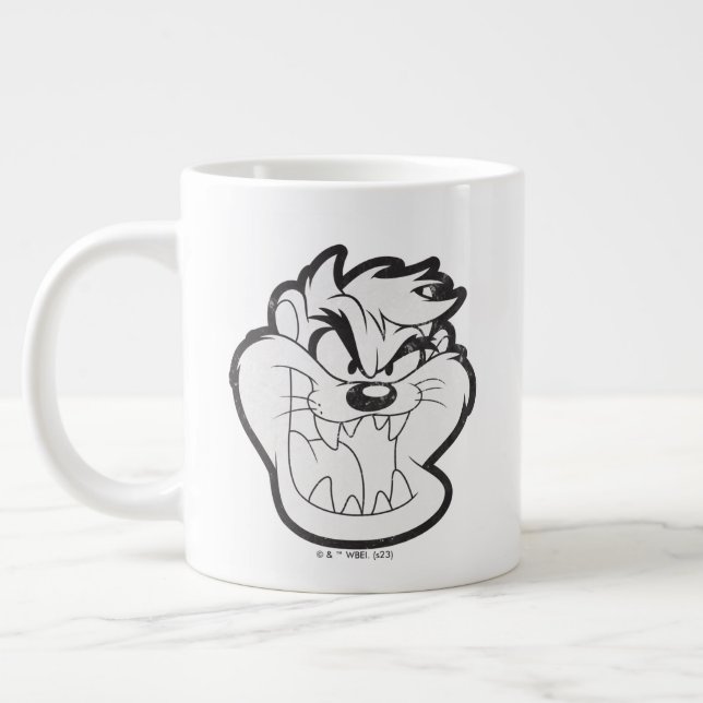 TAZ™ Evil Grin Badge Large Coffee Mug (Left)