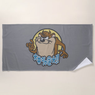 TAZ™ Expletive Circle Graphic Beach Towel