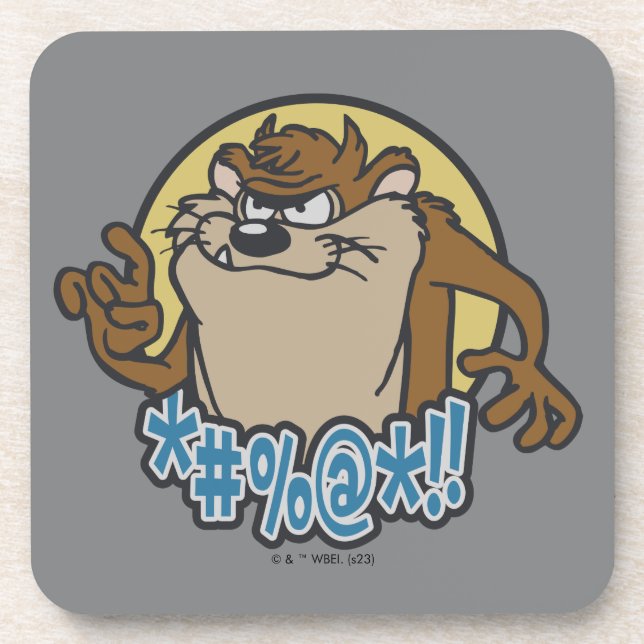 TAZ™ Expletive Circle Graphic Coaster (Front)