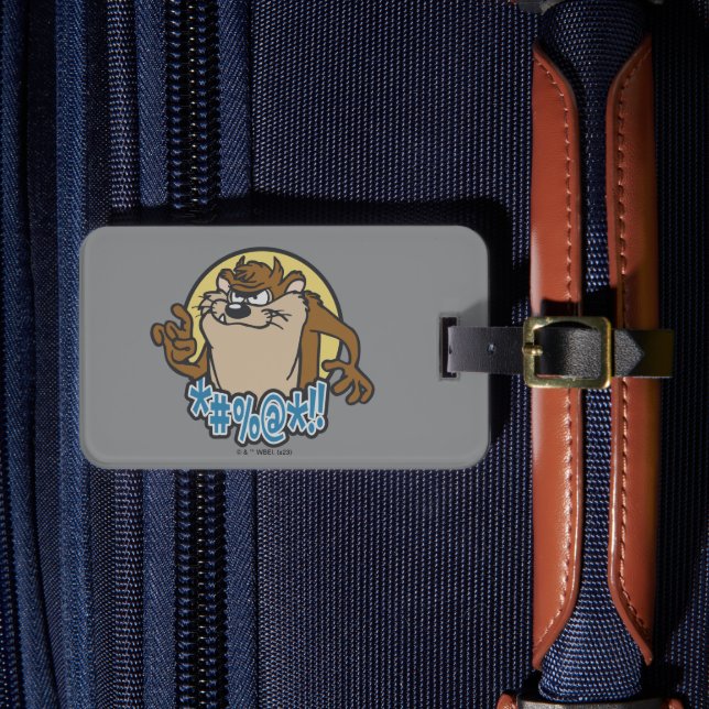 TAZ™ Expletive Circle Graphic Luggage Tag (Front Insitu 4)