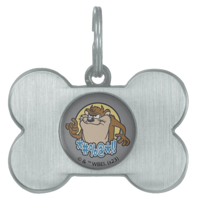 TAZ™ Expletive Circle Graphic Pet ID Tag (Front)