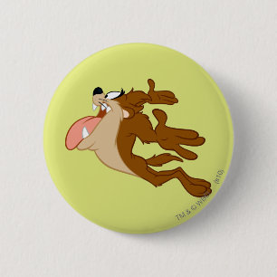 TAZ™ flying through the air 6 Cm Round Badge