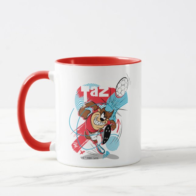 TAZ™ Headbutting Soccer Ball Mug (Left)