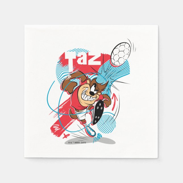 TAZ™ Headbutting Soccer Ball Napkin (Front)