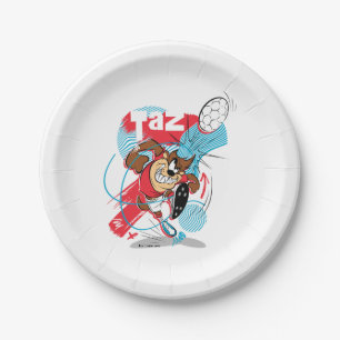 TAZ™ Headbutting Soccer Ball Paper Plate