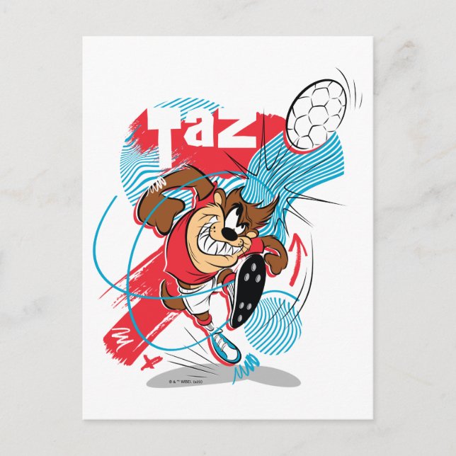 TAZ™ Headbutting Soccer Ball Postcard (Front)