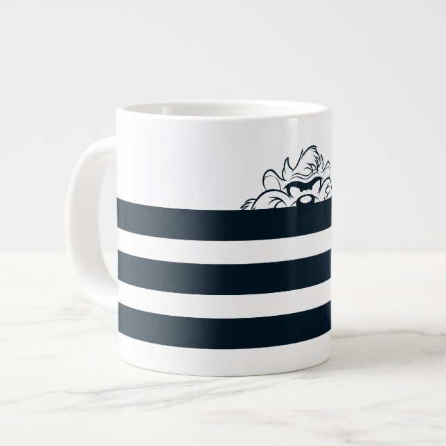 TAZ™ Hiding In Stripes Large Coffee Mug (Front Left)