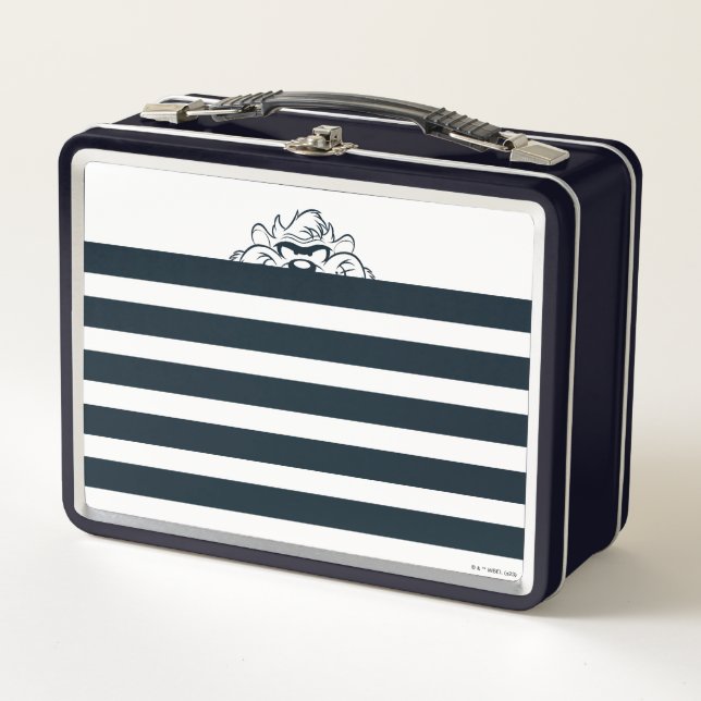 TAZ™ Hiding In Stripes Metal Lunch Box (Front)