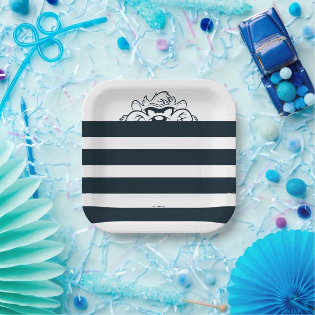 TAZ™ Hiding In Stripes Paper Plate (Party)
