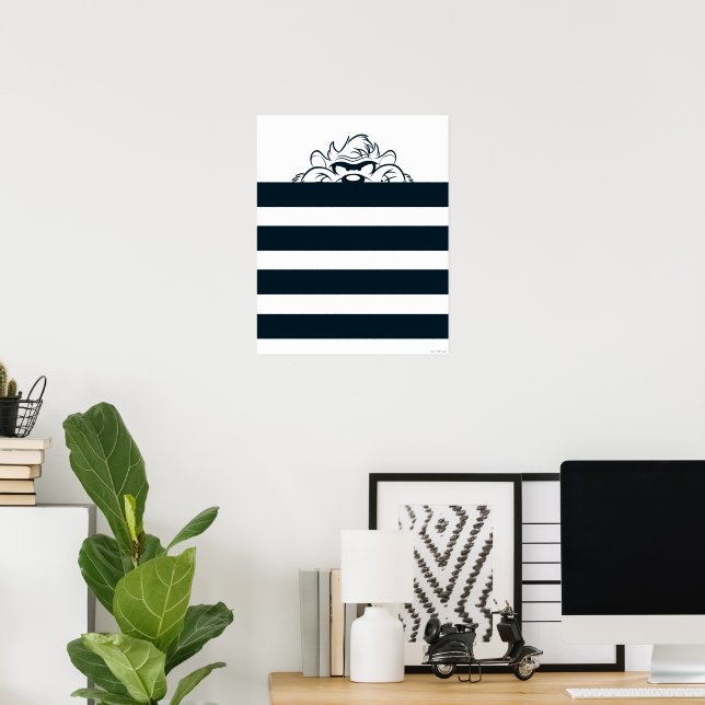 TAZ™ Hiding In Stripes Poster (Home Office)