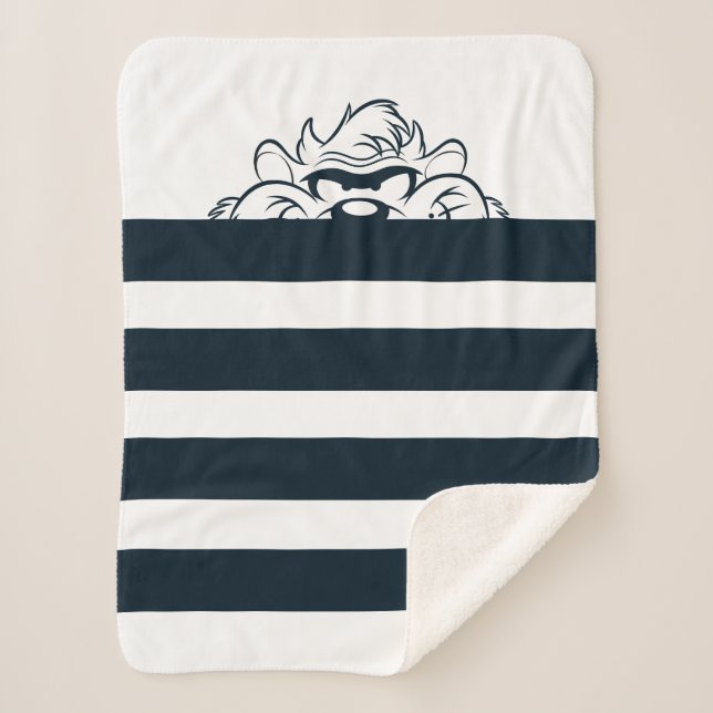 TAZ™ Hiding In Stripes Sherpa Blanket (Front)