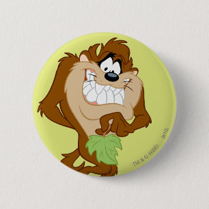 TAZ™ holding a leaf 6 Cm Round Badge