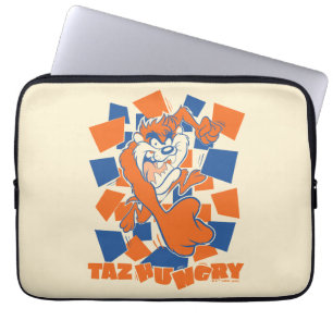 TAZ™ Hungry Smashing Through Chequered Laptop Sleeve