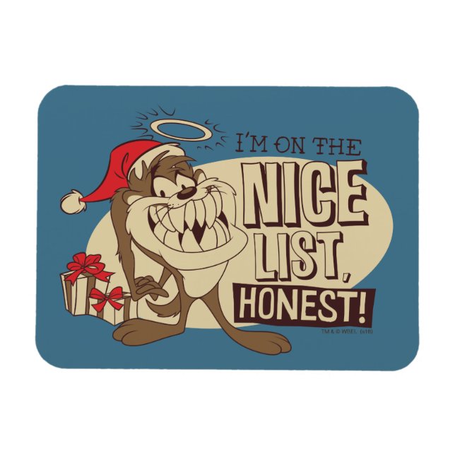 TAZ™- I'm On The Nice List Magnet (Horizontal)