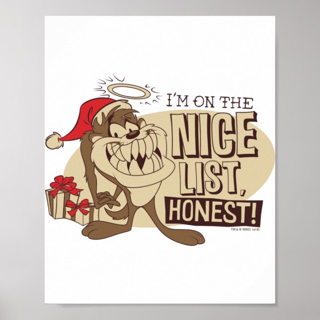 Taz Im On The Nice List  Poster (Front)